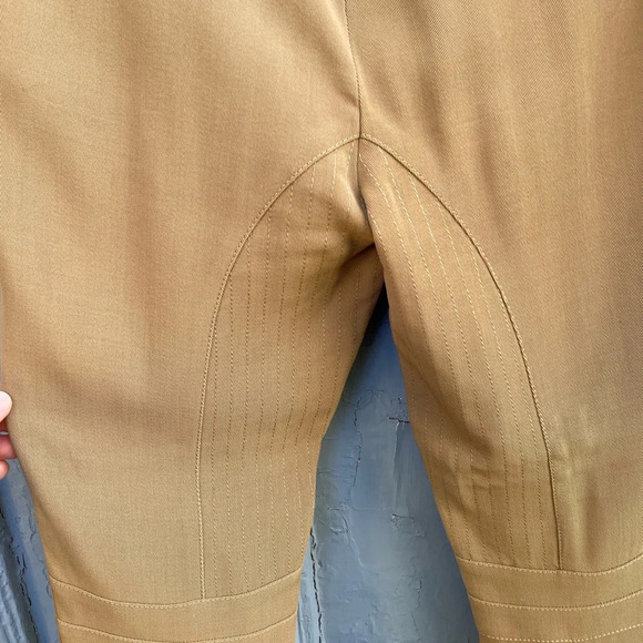 Moschino Khaki Wool Blend Riding  Trousers, size 6 - Picture 3 of 10